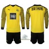 Officiële Voetbalshirt + Korte Broek Borussia Dortmund Thuis 2021-22 Lange Mouw - Kids